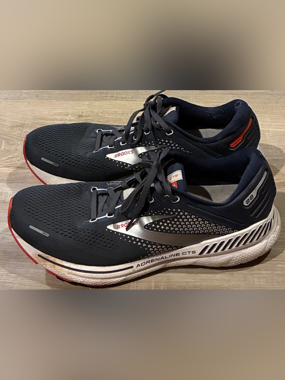Brooks Adrenaline GTS 22 Peacoat India Ink Grenadine Road-Running Sneakers 11.5 - Picture 4 of 7